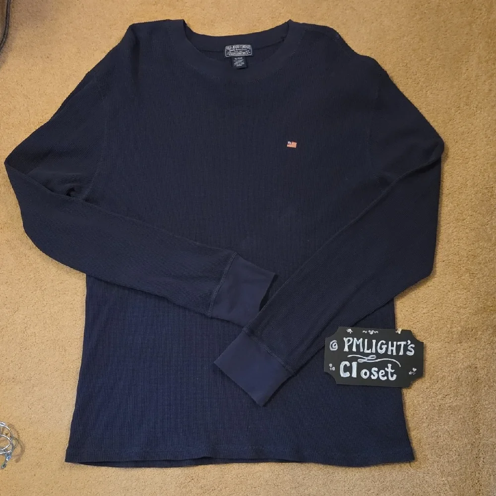 Polo Jeans Company Navy Blue Thermal Long Sleeve Shirt XL